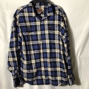 Orvis size xl Blue, black  and White Plaid Men's Shacket